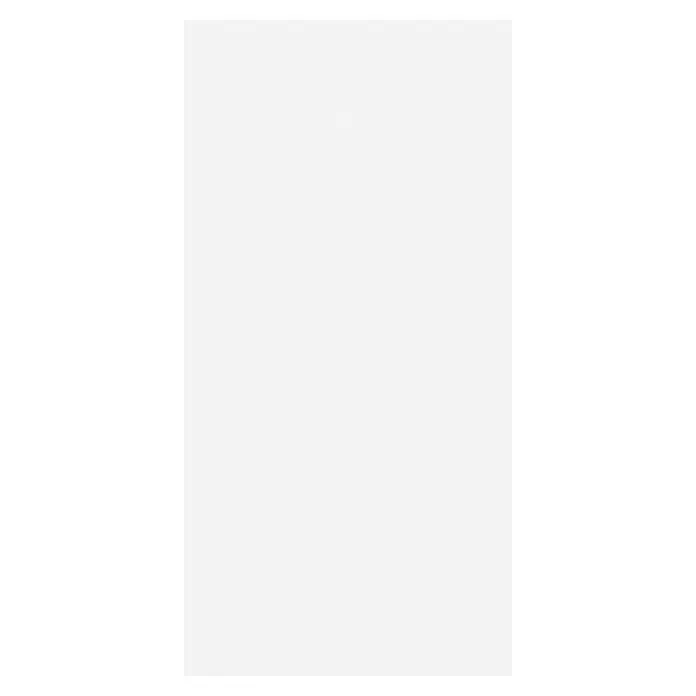 SanDesign Alu-Verbundplatte - 125 x 250 cm, White - Hellgraues rechteckiges Panel mit abgerundeten Ecken.