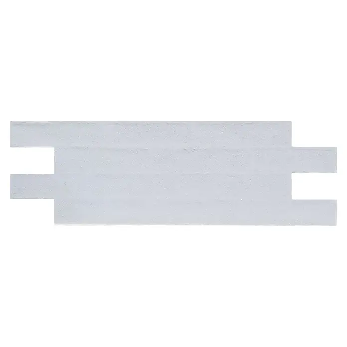 Panel de pared Ultra - 67 x 25 cm, Blanco desgastado, 6 ud. - Tiras de fieltro texturizado gris claro.