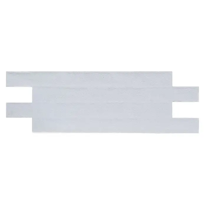 Panel de pared Ultra - 67 x 25 cm, Arcilla, 6 ud. - Material gris claro texturizado con bordes irregulares y escalonados.