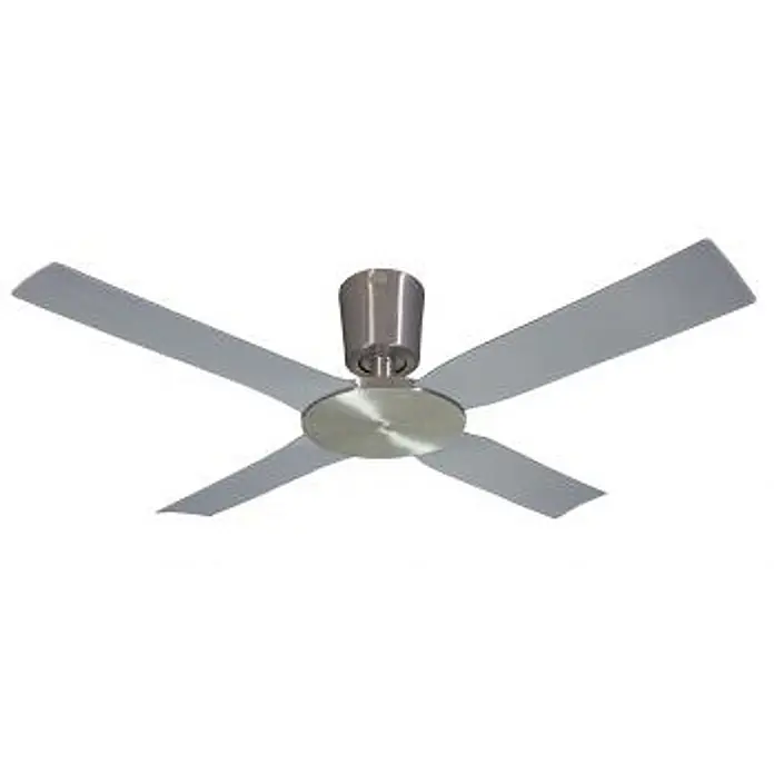 Vam Deckenventilator Vam Deckenventilator PACIFIC Alu-natur 142 cm - ALU NATUR, 1.420 mm, 37 W - Moderner Deckenventilator mit vier grauen Flügeln und gebürstetem Metallgehäuse.
