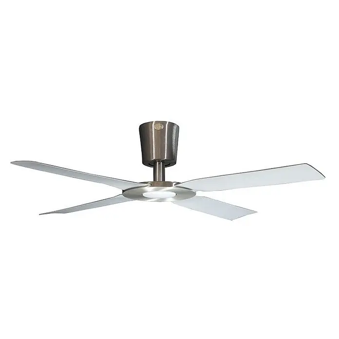 Vam Deckenventilator Vam Deckenventilator PACIFIC LED Alu-natur 142 cm - ALU NATUR, 1.420 mm, 31 W - Moderner Deckenventilator mit Gehäuse aus gebürstetem Metall, weißen Flügeln und integriertem LED-Licht.