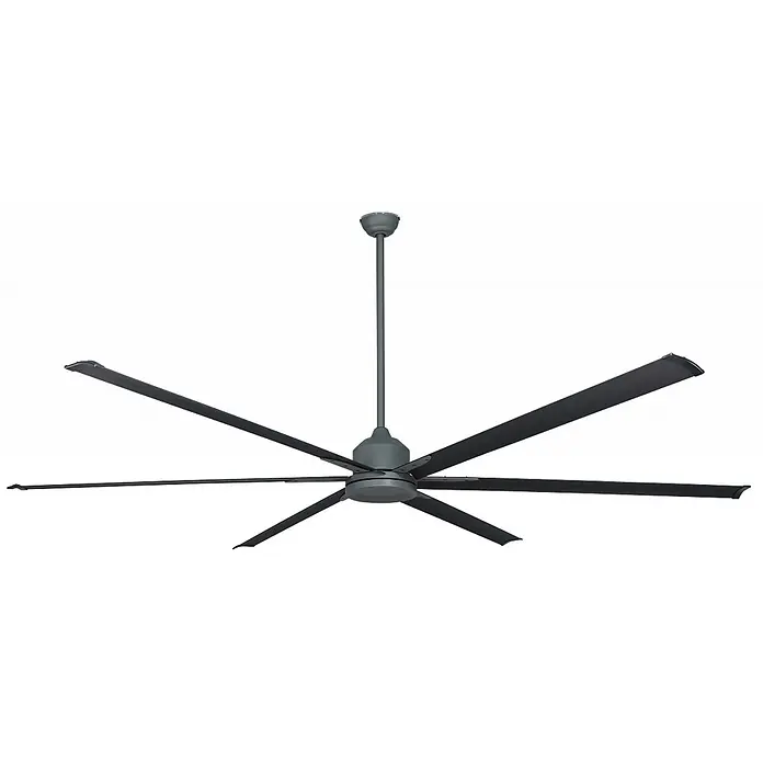 Vam Deckenventilator Energiespar Deckenventilator THE BIG 245 WI-FI graphit - graphit, 2.450 mm, 47 W - Moderner Deckenventilator mit sechs Flügeln in Grau und Schwarz für effiziente Luftzirkulation.
