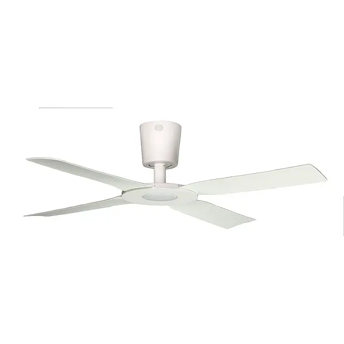 Vam Deckenventilator Vam Deckenventilator PACIFIC LED Weiß 142 cm - ALU NATUR, 1.420 mm, 31 W - Weißer Deckenventilator mit vier Rotorblättern und integrierter LED-Leuchte.