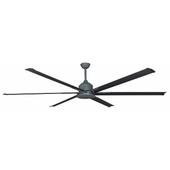 Vam Deckenventilator THE BIG 210 WI-FI Graphit - Graphit, 2.130 mm, 47 W - Großer dunkelgrauer Deckenventilator mit sechs Flügeln.