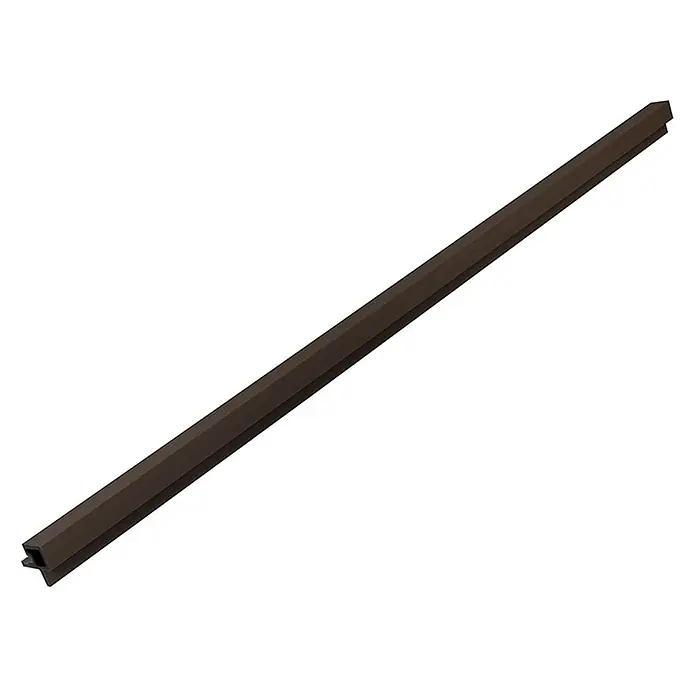 Home Deluxe Wandpaneel Fassadenverkleidung Eckprofil SANO - 20 stk. - Nussbaum, 110 x 4,3 cm - Dunkelbraune mehrseitige Profilleiste mit kleinem quadratischem Kanal.