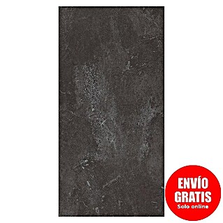 Bariperfil Protector de pared de cocina Backsplash (Black concrete, 60 x 98 cm, Aluminio)