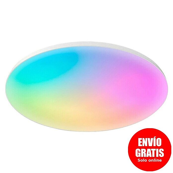 Panaled Plafón LED redondo Prisma (55 W, Ø x Al: 47 x 7 cm, Blanco, RGBW) | BAUHAUS