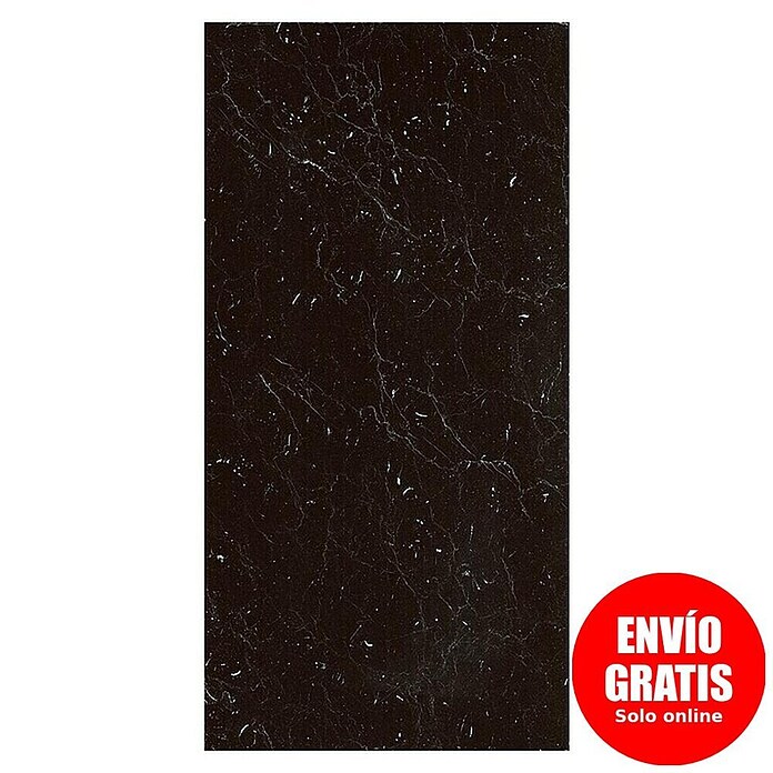 Bariperfil Protector de pared de cocina Backsplash (Black marble, 60 x 98 cm, Aluminio) | BAUHAUS