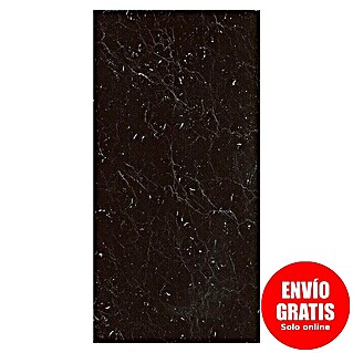 Bariperfil Protector de pared de cocina Backsplash (Black marble, 60 x 98 cm, Aluminio)