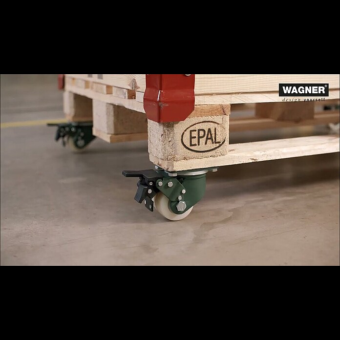 Wagner System Möbel-Lenkrolle RO 6975 (Durchmesser Rollen: 75 mm, Traglast: 1 000 kg, Kugellager, Mit Platte, Farbe Rad: Weiß) | BAUHAUS