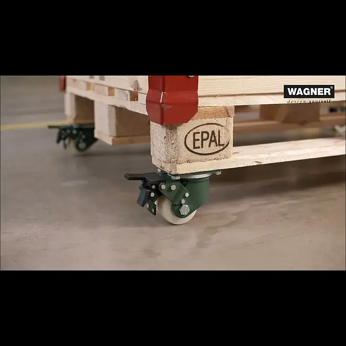 Wagner System Möbel-Lenkrolle RO 6975 - Durchmesser Rollen: 75 mm, Traglast: 1.000 kg, Kugellager, Mit Platte, Farbe Rad: Weiß - Heavy Duty: Extreme Performance