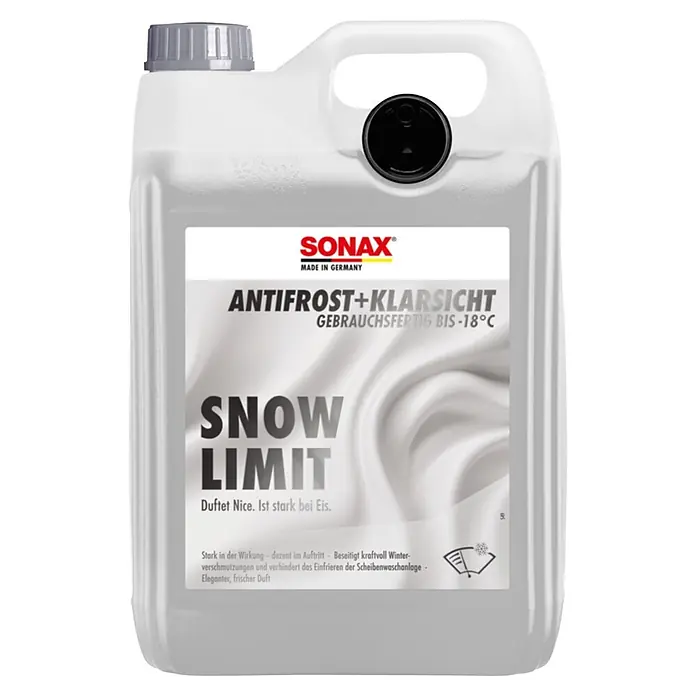 Sonax Scheibenfrostschutz-Mittel Antifrost & Klarsicht Snow Limit - 5,02 l, Fertiggemisch - Grauer Kunststoffkanister Sonax Antifrost+Klarsicht Scheibenwaschmittel, gebrauchsfertig bis -18°C.