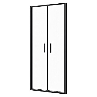 Sanotechnik Nihajna tuš vrata Slim Line (90 x 200 cm, Črna, Debelina stekla: 6 mm)