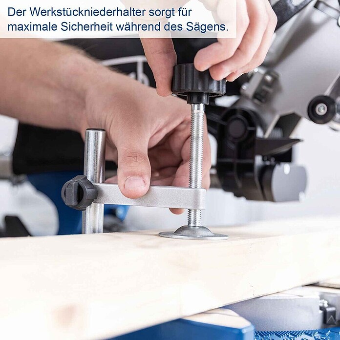 Scheppach Kappzugsäge HM216 (2 000 W, Durchmesser Sägeblatt: 216 mm, Leerlaufdrehzahl: 4 700 U/min) | BAUHAUS