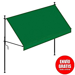 SmartSun Toldo para balcón Axis (Verde, Ancho: 2,95 m, Caída: 1,2 m)