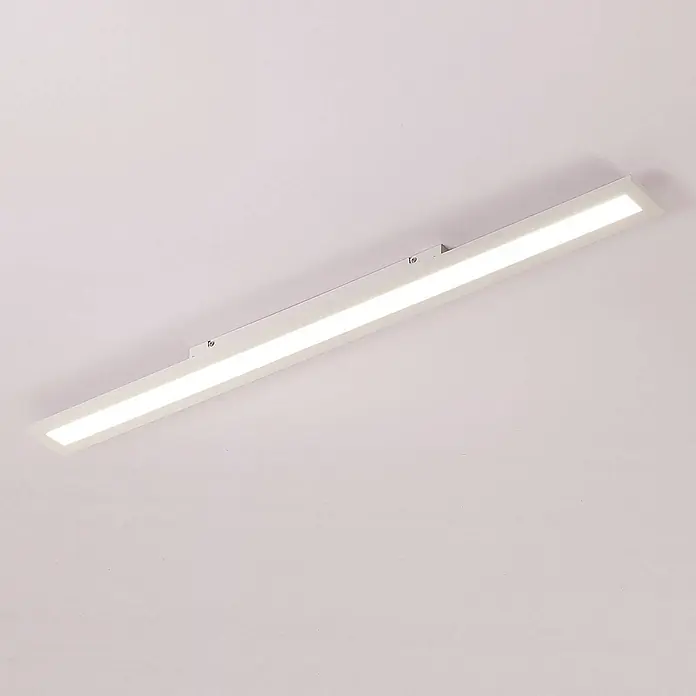 Arcchio Deckenleuchte Arya - weiß / opal, weiß / opal - Lange, schlanke, weiße lineare LED-Deckenleuchte, beleuchtet.