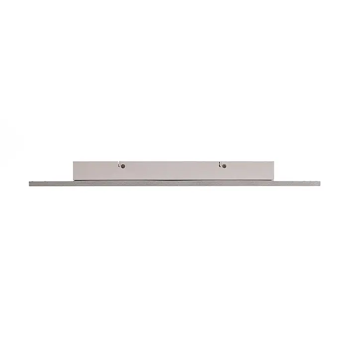 Lindby LED-Panel Livel - alu / grau / zink, Neutralweiß - Hellgraue Metallschiene für lineare Schienenbeleuchtung mit integriertem Stromanschluss und sichtbaren Schrauben.