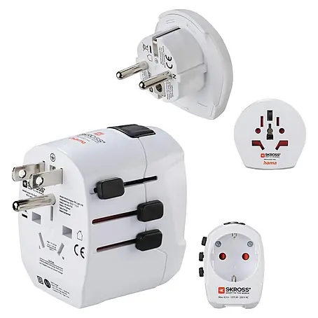 Hama  Reiseadapter 00223474 "World Travel Pro Light USB" 3-polig 2x USB