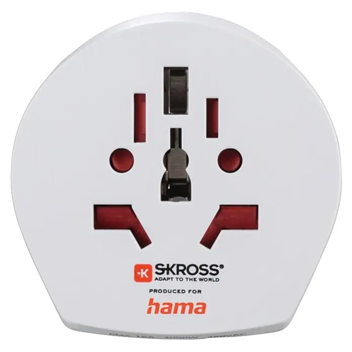 Hama Reiseadapter 00223474 "World Travel Pro Light USB" 3-polig 2x USB - Weiß - Weißer Universal-Reiseadapter mit Multi-Standard-Steckdosen für verschiedene Stecker.