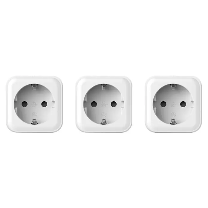 Hama Smart-Steckdose 00176658 Matter 3.680W Sprach-/Appgesteuert 3er-Pack - Weiß - Weiße Kunststoff-Steckdose.