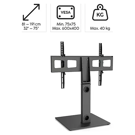 Hama  TV-Ständer 00220911 schwenkbar höhenverstellbar 191 cm (75") bis 40 kg
