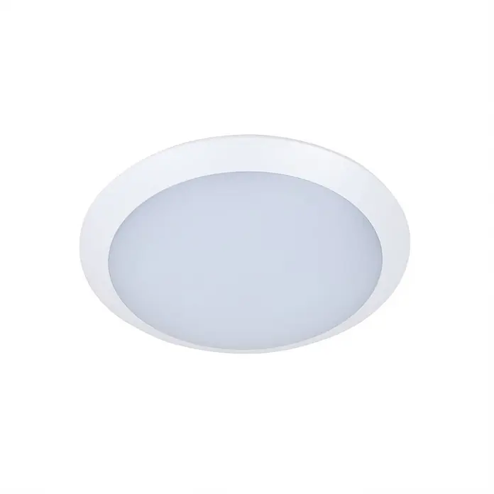 Lindby Außenwand- & Deckenleuchte Naira - weiß / opal, weiß / opal, IP65 - Weiße runde LED-Deckenleuchte mit mattierter Abdeckung.