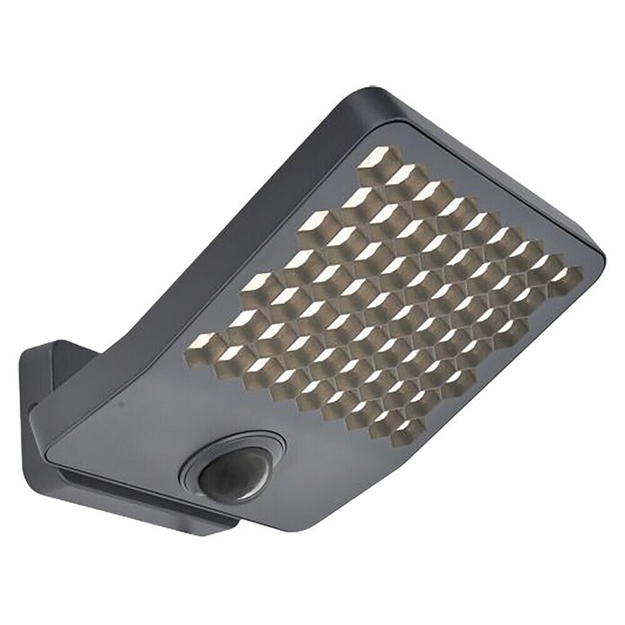 Lutec LED senzorska zunanja stenska svetilka Atlantis  (Do x Š x V: 22,4 x 20,1 x 12,4 cm, Siva) | 3079 - Wandleuchte outdoor mit Bewegungsmelder | CAJA - Outdoorleuchten Hochvolt | CAJ - Outdoorleuchten | CA - Beleuchtung | C - Elektro | BAUHAUS