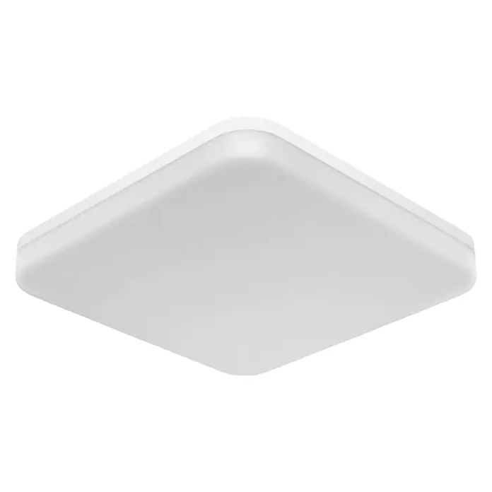 Hama LED-Deckenleuchte Matter WLAN RGBW - L x B x H: 22 x 22 x 5 cm - Weiße quadratische LED-Deckenleuchte mit abgerundeten Ecken.