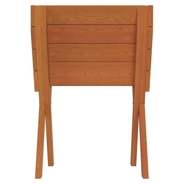 Dobar Hochbeet - L x B x H: 39 x 40 x 61 cm, Holz, Braun - Braunes Hochbeet aus Holz mit horizontalen Latten und stabilen Beinen.