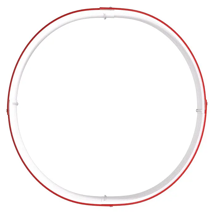 Vitavia Hochbeet Terra 401 - 82 x 82 x 40,1 cm, Zincalume®, Rubin - Rot-weißer runder Bindering mit kleinen Verbindungsstücken.