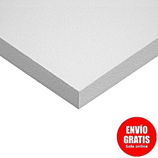 Soprema Placa de poliestireno expandido EPS SATE75 (100 x 50 x 6 cm, Poliestireno expandido (EPS), Blanco)