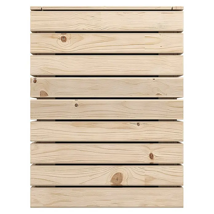 Westmann Hochbeet Asket XL - 70 x 160 x 90 cm, Holz, Natur - Helle Holzleistenstruktur mit sichtbarer Maserung und Ästen.