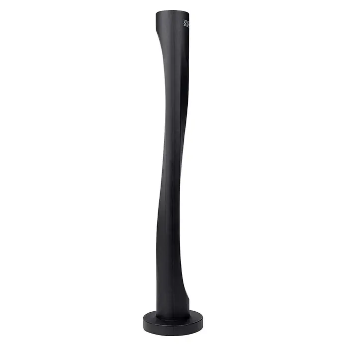 Schwaiger Antenne Aktiv für UKW & DAB+ Radio - Schwarz - Mattschwarzer, elegant gedrehter Säulenständer mit breitem Rundsockel.
