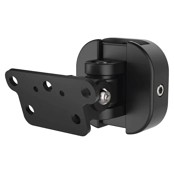 Hama Wandhalter 00220887 Lautsprecher-Wandhalterung neigbar schwenkbar - Schwarz - Schwarze verstellbare Montagehalterung mit mehreren Befestigungslöchern und Sechskantschrauben zur sicheren Befestigung.