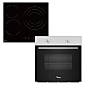 Midea Set de horno y zona de cocción MBO65M040M0XS (Volumen horno: 70 l, 3 ud., Negro/Inox) | BAUHAUS
