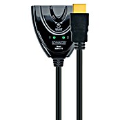 Schwaiger HDMI-Umschalter Manueller 2-Port HDMI Switch / Umschalter mit Kabel (Schwarz) | BAUHAUS