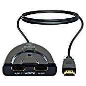 Schwaiger HDMI-Umschalter Manueller 2-Port HDMI Switch / Umschalter mit Kabel (Schwarz) | BAUHAUS