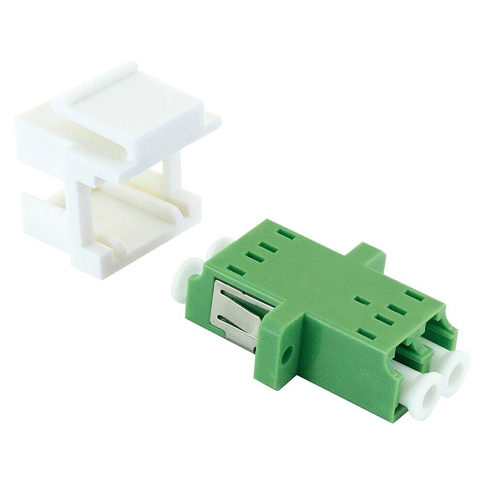 Schwaiger Netzwerk-Stecker Glasfaser Keystone-Adapter LC-Duplex (Weiß) | BAUHAUS