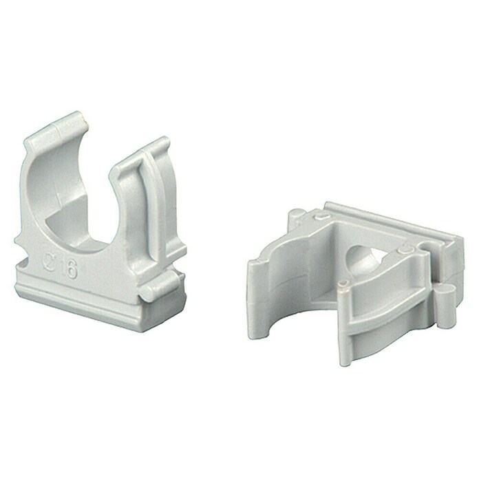Klemmschelle (EN 32, PVC, Ca. 120 N, Hellgrau, 1 Stk.)