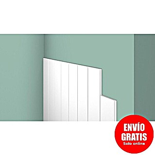 Nmc Decoflair Panel de pared machihembrado CP1 (5 ud., Blanco, 1,22 m x 79 mm, Polímero extruido de alta densidad (HDPS))