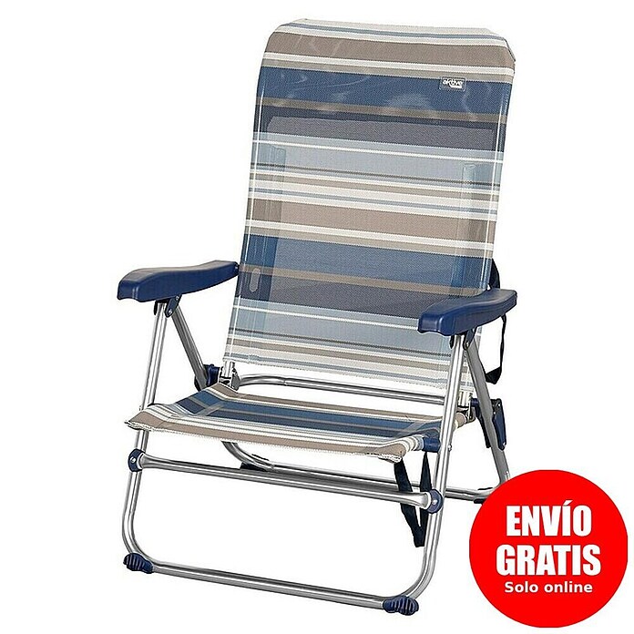 Silla de camping Mykonos (L x An x Al: 50 x 61 x 85 cm, Azul, Acero/Textiline) | BAUHAUS