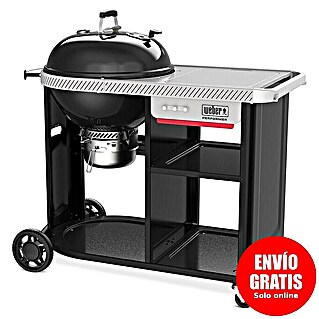 Weber Barbacoa redonda con tapa Premium (Diámetro de la superficie de la parrilla: 57 cm, Negro)