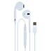 Schwaiger In Ear Kopfhörer In-Ear Kopfhörer mit USB-C Stecker & Kabelmikrofon – Weiß 