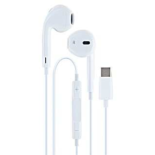 Schwaiger In Ear Kopfhörer In-Ear Kopfhörer mit USB-C Stecker & Kabelmikrofon – Weiß (Weiß)