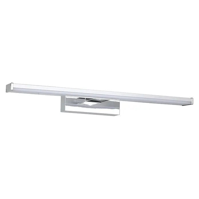 Eglo LED-Spiegelleuchte Galenzana-E - 7,4 W, L x B x H: 12 x 40 x 4 cm, Chrom, Neutralweiß - Lange silberne LED-Spiegelleuchte mit rechteckigem Chromsockel.