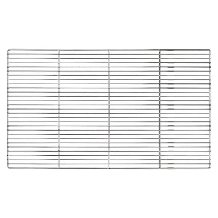 ECD Germany Grillrost Grillplatte 67x40cm Rechteckig für Gasgrill Holzkohlegrill Feuerstelle - Edelstahl, Holz - Rechteckiger Edelstahl-Kuchengitter.