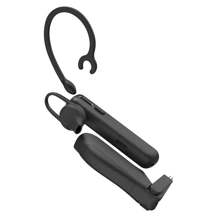 Hama Headset MyVoice Station On Ear Bluetooth - Schwarz - Schwarzes Bluetooth-Headset mit Ohrbügel und passendem Ladeetui.