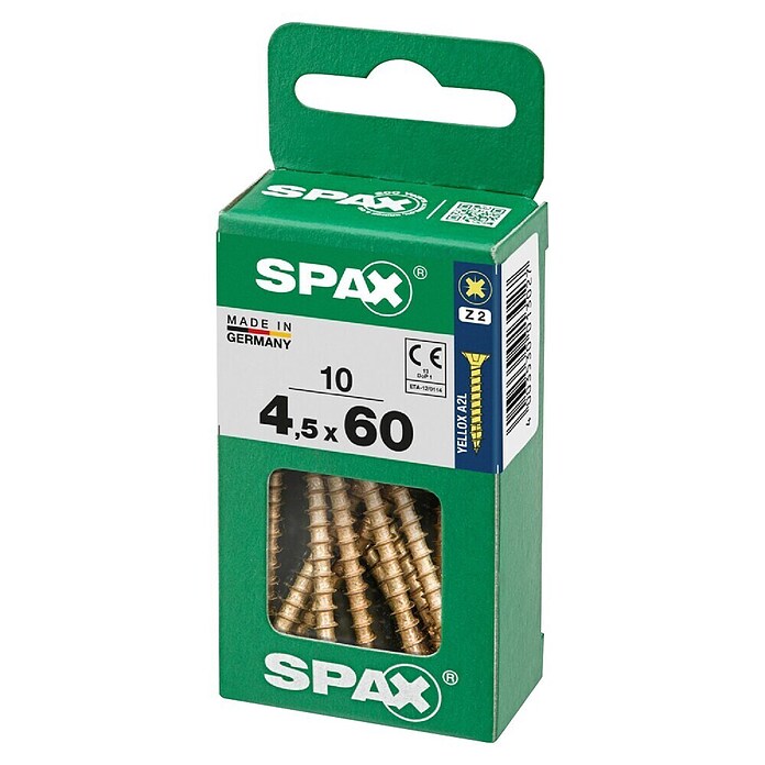 Spax Univerzalni vijak  (4,5 x 60 mm, Celotni navoj, 10 kos) | 1046 - Mehrzweckschrauben verpackt | AADB - Schrauben verpackt | AAD - Kleineisenwaren | AA - Eisenwaren | A - Eisenwaren | BAUHAUS