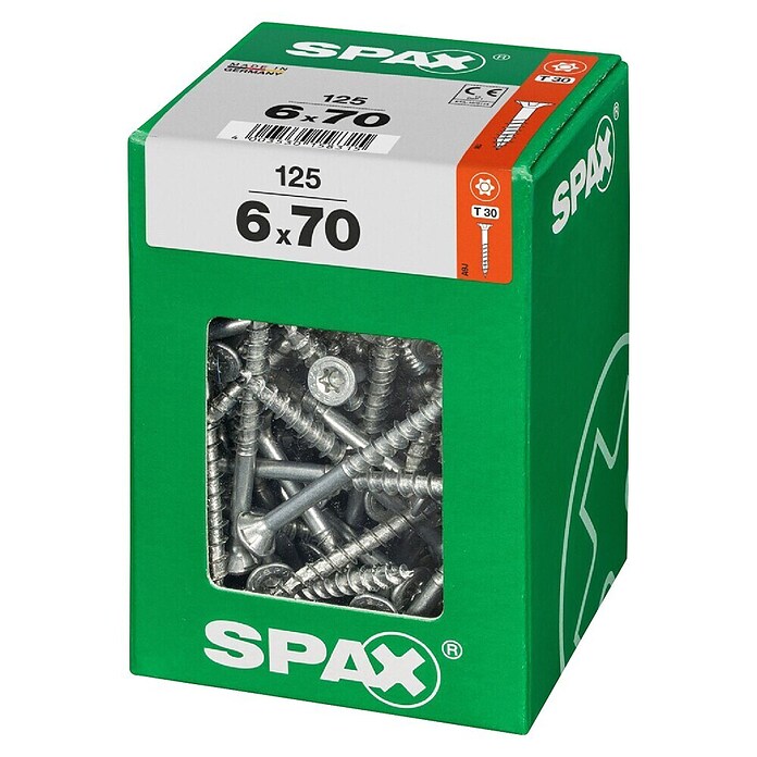Spax T-Star plus Univerzalni vijak T-Star plus  (Ø x Do: 6 x 70 mm, Površina WIROX, T-Star plus, 125 kos) | 1046 - Mehrzweckschrauben verpackt | AADB - Schrauben verpackt | AAD - Kleineisenwaren | AA - Eisenwaren | A - Eisenwaren | BAUHAUS