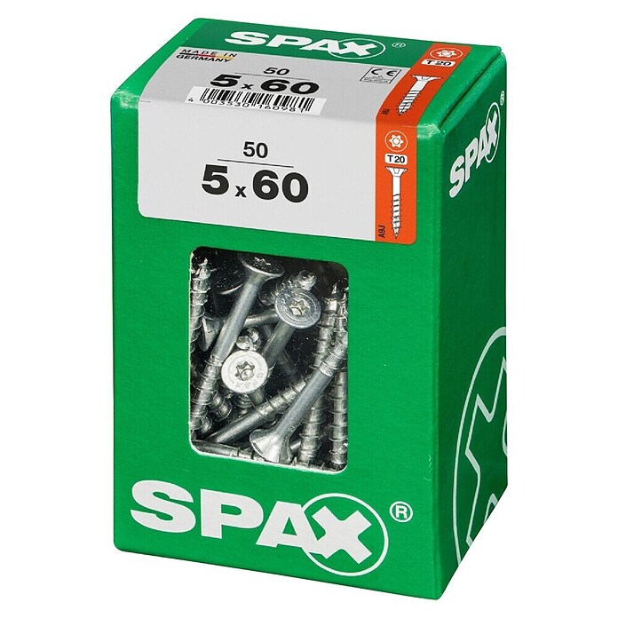 Spax T-Star plus Univerzalni vijak T-Star plus  (Ø x Do: 5 x 60 mm, Površina WIROX, T-Star plus, 50 kos) | 1046 - Mehrzweckschrauben verpackt | AADB - Schrauben verpackt | AAD - Kleineisenwaren | AA - Eisenwaren | A - Eisenwaren | BAUHAUS
